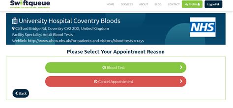 swift queue blood tests login